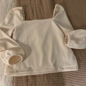 Madewell square neck puffy sleeves